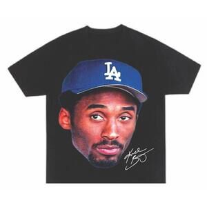 Kobe Bryant X Dodgers Cap T-Shirt Mens Unisex Black Tee